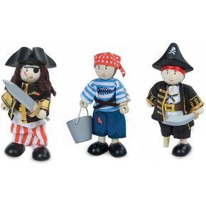 Le Toy Van Barbarossa Pirate Ship Set Premium Wooden Toys for Kids Ages 3 years & Up