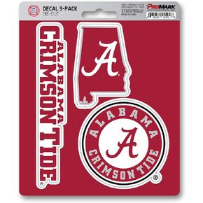 FANMATS NCAA Alabama Crimson Tide Team Decal, 3-Pack