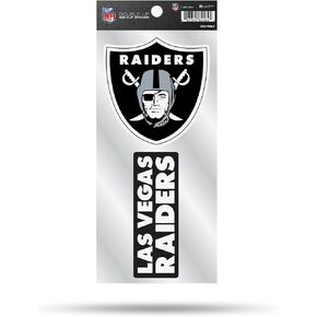 Rico Industries NFL Las Vegas Raiders Double Up Die Cut 2-Piece Sticker Sheet