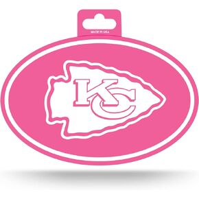 Rico Industries NFL Kansas City Chiefs Full Color Oval Sticker Colored Oval Sticker, White