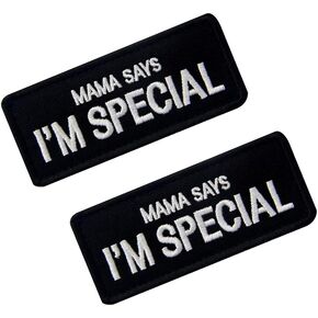 AegisTac Mama Says I'm Special Tactical Patch Morale Military Patch Dog Patch (2 x Black)