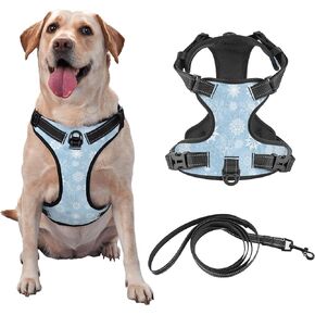 Reflective Vest Harness Almond Blossom Abstract Artwork Adjustable No Pull Pet Harness Stylish Oxford Easy Control Puppy Walking Outside Training-Small