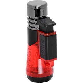 Palió Siena Single Jet-Flame Cigar Lighter, Black | Oversized, High-Capacity, Adjustable Flame, Large Fuel Tank for Up to 100 Cigars, High Altitude Tested, Ergonomic Design for Cigar Aficionados