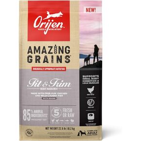 ORIJEN Amazing Grains™ Fit & Trim Dry Dog Food Recipe, 22.5lb