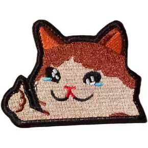 Funny Cry Cat Patch, Cute Cat Meme Morale Patches, Moral Patch, Military Patch, Hook and Loop, Embroidered Patch for Tactical Backpacks, Clothing, Jeans, Hats, Bags, Helmets, Dog Harnesses, Army Vests