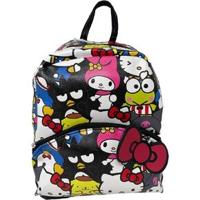 Fast Forward Hello Kitty My Melody Kuromi, Aggretsuko, Gudetama, and more! All Over print 10" Mini Deluxe Backpack with 1 Front pocket- C6CME4WN