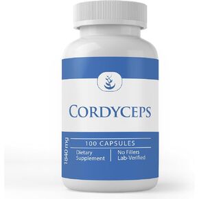 Pure Original Ingredients Cordyceps, (100 Capsules) Always Pure, No Additives Or Fillers, Lab Verified