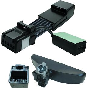 Dash cam Adapter for Dodge RAM 1500/2500/3500 2013+,Challenger 2014+,Jeep Grand Cherokee 2014+ and More Select Models,Fir Auto-dimming 10pin,USB Power 5V 4A,Plug and Play