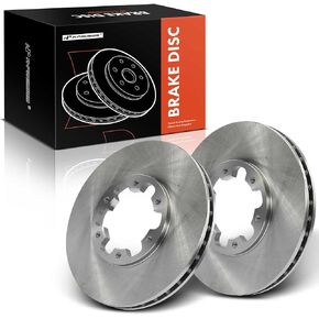 A-Premium 11.14 inch (283mm) Front Vented Disc Brake Rotors Compatible with Select Nissan and Infiniti Models - Frontier 2003-2004 3.3L, Pathfinder 1996-1998, Xterra 2000-2004, QX4 1997, 2-PC Set