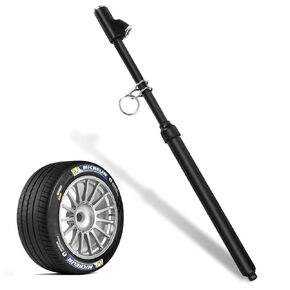 Dual Head Tire Pressure Gauge, Heavy Duty Pen Air Gauge Tire Pressure, Black Auto Service Gauge with Two Side Aluminum Scale Plate Range 10-150PSI, for Car Truck Semi RV Van（1 Pack）- Tiosamd