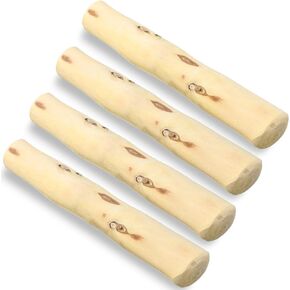 Hiboom 4 Pcs Dog Chew Sticks Coffee Wood Chew Toy for Dogs Safe Natural Healthy Wood Bones for Puppy Regular and Aggressive Muscle Training and Teeth Cleaning
