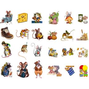 Seasonstorm Cute Cartoon Mouse Kawaii Aesthetic Pastel Art Agenda Journal Planner Stationery Stickers