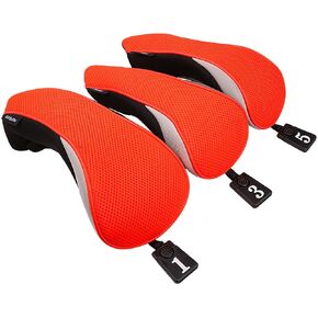 3pcs/Set Golf Club Driver Fairway Wood Head Covers 1-3-5 Wood Covers with Long Neck and Interchangeable No. Tag