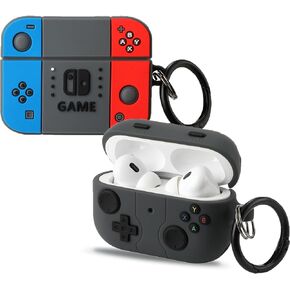 [2Pack] Maxjoy for Airpods Pro 2nd Generation Case, Silicone Protective Covers Game Player Design for Airpods Pro 2022, [Front LED Visible] Compatible with Apple Airpods Pro 2 Case