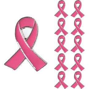 10 قطعة دبابيس للتوعية بسرطان الثدي للنساء الأمل الوردي الشريط دبابيس التلبيب بروش معدني للتعرف على الأعمال الخيرية، والحدث العام، وجمع التبرعات in Kuwait