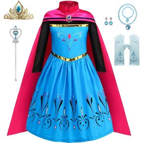 Elsa Coronation Dress, Elsa Costume For Girls, Elsa Dress For Girls Frozen Role Play Birthday Party Halloween