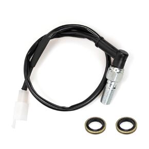 Motorcycle Hydraulic Brake Pressure Switch, Universal Rear Brake Stop Light Switch, Motorcycle Scooter Brake Light Switch, Banana Bolt for Moped Dirt Bike ATV (Bent/M10 x 1.25 mm)