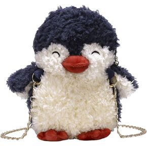 Penguin Plush Shoulder Bag Cartoon Animal Women's Crossbody Chain Handbag