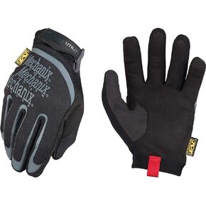 Mechanix Wear: Utility Work Gloves with Secure Fit, Touchscreen Capable, High Dexterity, Synthetic Leather Glove for Multi-purpose Use, Work Gloves for Men, Black (Black, Small)