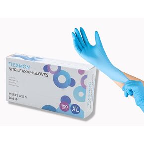 Nitrile Exam Gloves,100 Count, Single Use, 4.2 Mil Heavy, Protective, Disposable, Latex Free