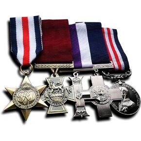 Military Medals 5x Group Set Victoria Cross, Military Medal, Military Cross, France and Germany Star & George Cross Replica, awards medals & army medals