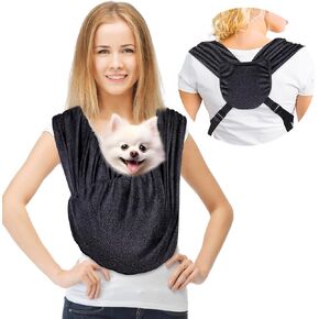 Dog Sling Carrier for Small Dogs Cat,Adjustable Pet Sling Carrier, Front Facing Dog Sling Carrier,Hands Free Cat Carrier,Double Shoulder Strap Design,Freeing Hands Cotton (XL~3XL) in Kuwait