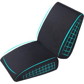 HOMBYS Thick Car Booster Seat Cushion with Lumbar Support Pillow for Short Driver, Adult Car Seat Cushions for Driving, Supportive Car Seat Pad for Lower Back Pain Relief
