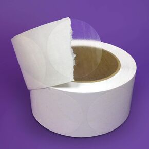 NextDayLabels - Clear Stickers | 1.5 Inch Clear Round Stickers for Sealing Envelopes, Gift Boxes, and Retail Packages | Self-Adhesive Wafer Envelope Seal Stickers | Clear Labels - 1000 Per Roll