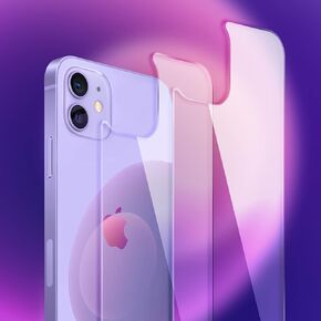 Back Screen Protector for iPhone 12 [2-Pack], Rear Tempered Glass [Haptic Touch] Temper Glass Film Premium HD Clarity Anti-Fingerprint/Scratch Compatible with iPhone 12 (6.1 inch)