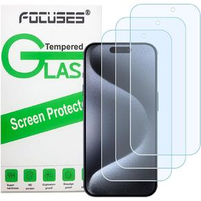 iPhone 15pro Blue Light Screen Protector iPhone 15 Blue Light Screen Protector, Anti Blue Light Tempered Glass Film for iPhone 15 & iPhone 15pro 3Pack