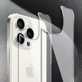 for iPhone 15 Pro Max Back Glass Screen Protector, (2-Pack) iPhone 15 Pro Max Back Glass Protector Rear Tempered Glass Crystal Clear for iPhone 15 Pro Max (6.7 inch)