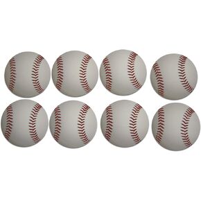 Novel Merk Baseball Sports Ball Vinyl Stickers - 2" Round Individual Decals for Laptop, Water Bottle, Phone, Party Favors, & Decor - Adheres to Clean Surfaces Waterproof & Repositionable (8)