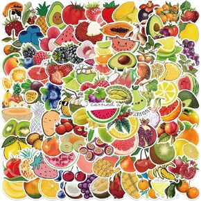 100Pcs Fruit Stickers Fruits Decals Waterproof Vinyl for Water Bottle Laptop Skateboard Scrapbook Hydroflask for Fruit Party Decorations in Saudi Arabia