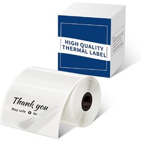 Thermal Sticker Labels for M220/M221/M200, 2.36" x 1.57" (60×40 mm) Self-Adhesive Sticker Labels, Resists Water and Oil Thermal Paper, 180Labels/Roll, Black on White Labels