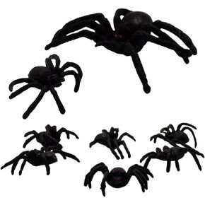 Set of 25 Realistic Plastic Prank Spiders: Spider Invasion Kit