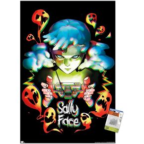 Trends International Sally Face - Ghosts Wall Poster, 22.375" x 34", Poster & Push Pin Bundle