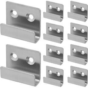 10 Pcs Wall Hanger, Stainless Steel Wall Mount Brackets Hook Wall Tile Bracket , Heavy Duty Wall Hanger Brackets Wall Tile Hanger for Picture Frame, Mirrors, Tile Display (Silver, Small)