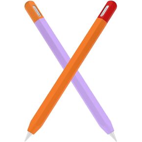 Mizi (2 Pack) Apple Pencil USB-C (2023) Case Cover Premium Silicone Sleeve Skin, USB Charging/Double Tap & Attaching Magnetically - (Pink/Green)