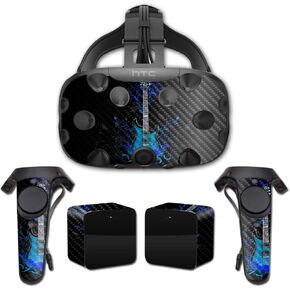 MightySkins Carbon Fiber Skin for HTC Vive Full Coverage - Guitar | Protective, Durable Textured Carbon Fiber Finish | Easy to Apply, Remove, and Change Styles | Made in The USA