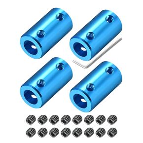 Shaft Coupler Connector L25 x D14 6mm to 8mm Bore Rigid Coupling Motor Shaft Joint Connector with Screw for 3D Printers 4PCS