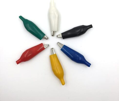 Fielect 6Pcs 10A Plastic Handle Test Probe Metal Alligator Clips Red and Black in Saudi Arabia