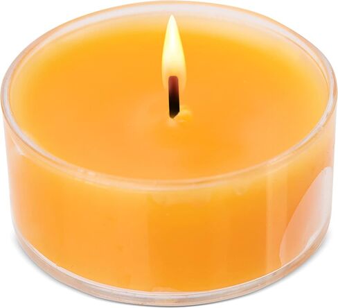 HYOOLA Scented Tealight Candles - Clear Cup - Winter Orange Tealight Candles Scented - 6 Hour Burn Time - 15 Pack - European Made in Saudi Arabia