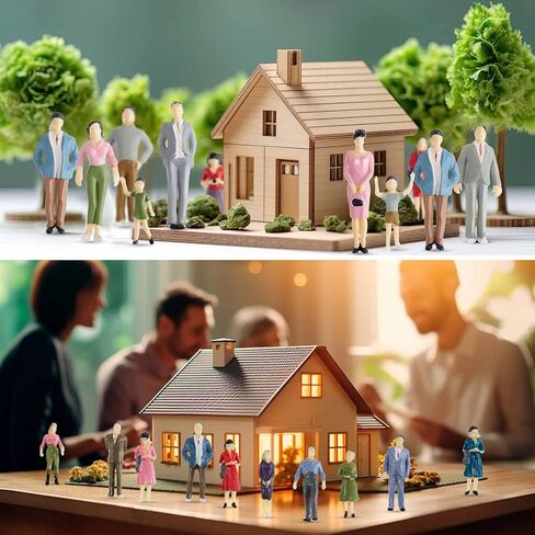 Namalu 140 قطعة تماثيل صغيرة للأشخاص 1: 25 1: 50 1: 75 1: 150 مقياس أشخاص صغيرين نموذج تماثيل بلاستيكية معمارية جالسة وواقفًا تماثيل أشخاص مصغرة متنوعة للمشاهد المصغرة in Kuwait