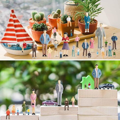 Namalu 140 قطعة تماثيل صغيرة للأشخاص 1: 25 1: 50 1: 75 1: 150 مقياس أشخاص صغيرين نموذج تماثيل بلاستيكية معمارية جالسة وواقفًا تماثيل أشخاص مصغرة متنوعة للمشاهد المصغرة in Kuwait
