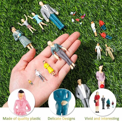 Namalu 140 قطعة تماثيل صغيرة للأشخاص 1: 25 1: 50 1: 75 1: 150 مقياس أشخاص صغيرين نموذج تماثيل بلاستيكية معمارية جالسة وواقفًا تماثيل أشخاص مصغرة متنوعة للمشاهد المصغرة in Kuwait
