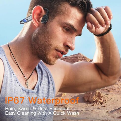 سماعات رأس Run SE (Mojo 1) لاسلكية للتوصيل العظمي - سماعات رأس بلوتوث مفتوحة الأذن مع ميكروفون، عمر بطارية طويل 8 ساعات، سماعات رياضية مقاومة للماء IP67 للجري وركوب الدراجات والتمرين in Kuwait