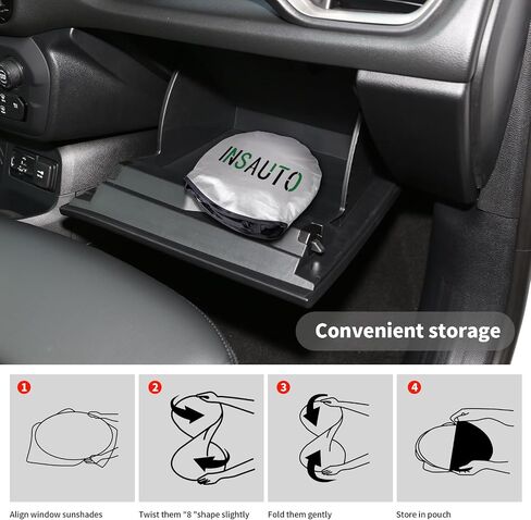 INSAUTO for Civic 2024 Windshield Sun Shade Sunshade Protector Custom Fit for Honda Civic 2022 2023 Windshield Cover Sun Visor Foldable Front Window Shield Block UV Ray Reflector Cool Car Accessories in Saudi Arabia