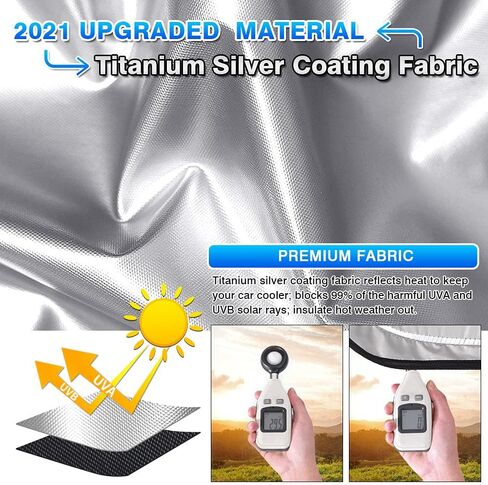 T TGBROS Windshield Sun Shade Custom Fit for 2011-2019 Fiat 500 Coupe Convertible Accessories Foldable Sun Shield Reflective Polyester Sun Visor Cover Block Heat and Sun Protection in Saudi Arabia