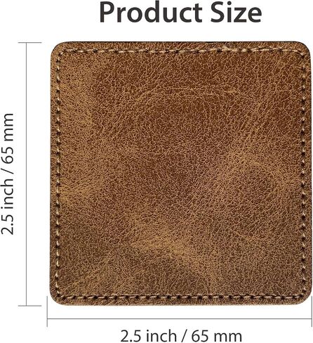 Hexagon Hat Patches for Laser Engraving Faux Leather Sheets Blank Heat Press Leatherette Patche with Adhesive Iron-on Cap/Beanie/Backpack(Dark Brown/3 in×2 in/30 Pcs) in Saudi Arabia