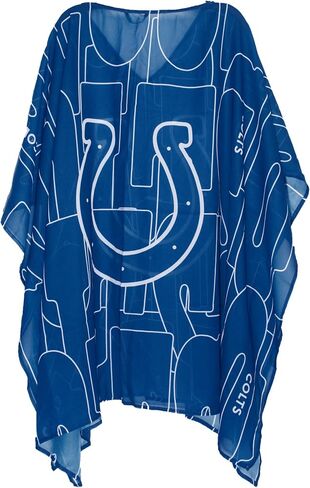 Littlearth Womens NFL Indianapolis Colts Sheer Caftan with Trace Design, Team Color, One Size in Saudi Arabia